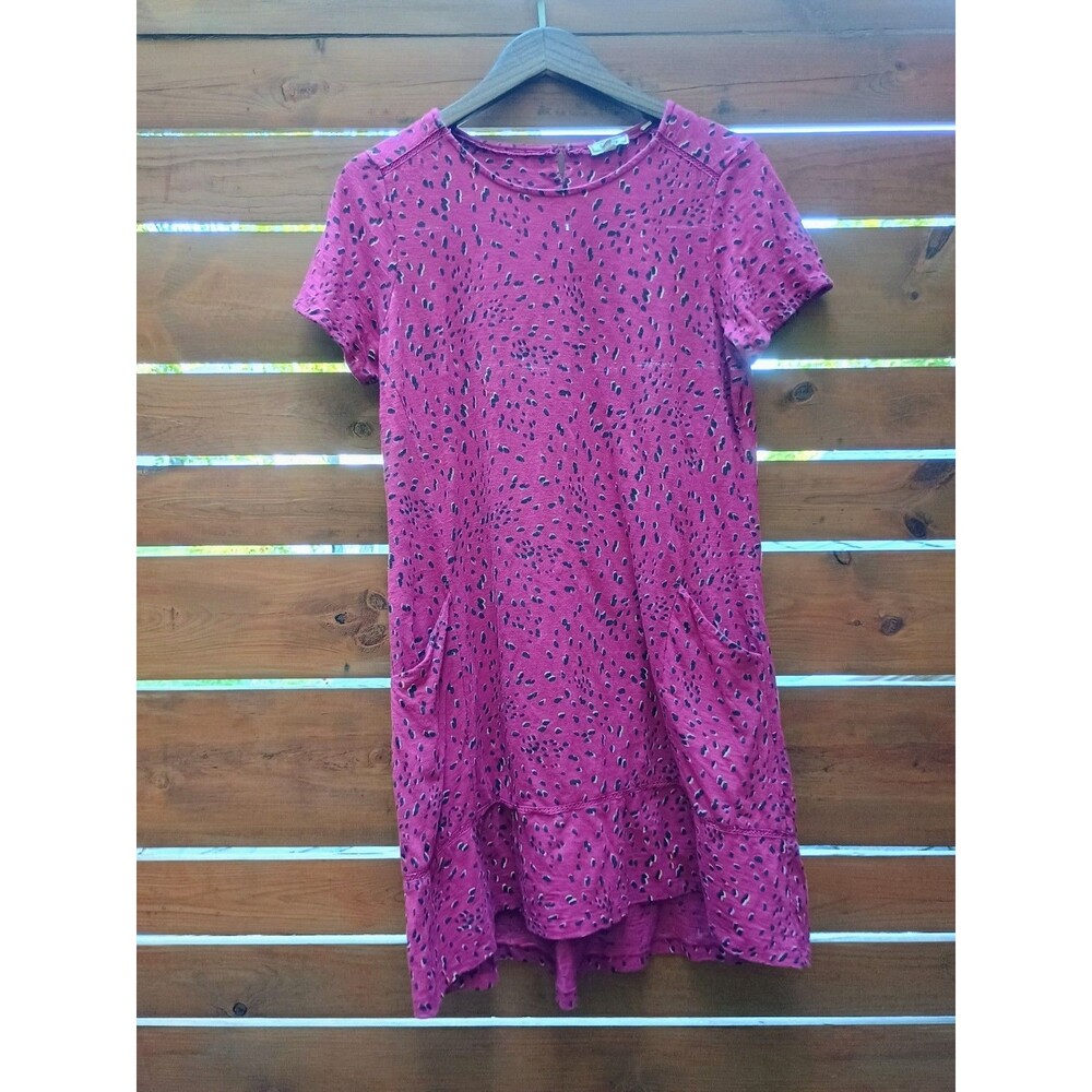 Fat Face Berry Simone Shadow Dot Knee length Dress Size 8R Shift Dress Pockets